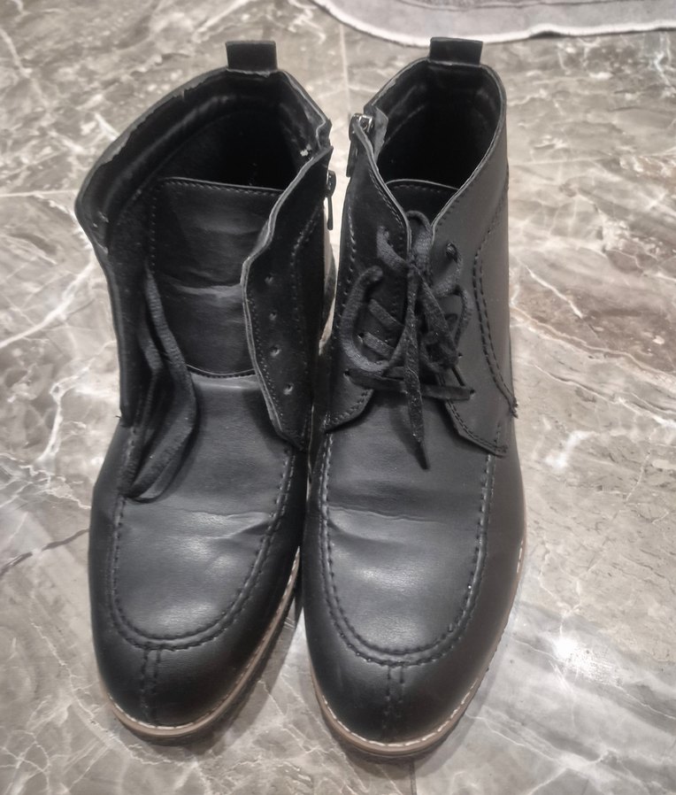 Erkek Siyah Minimalist Gotik Bot oldukca kalite saglam - Görsel 2