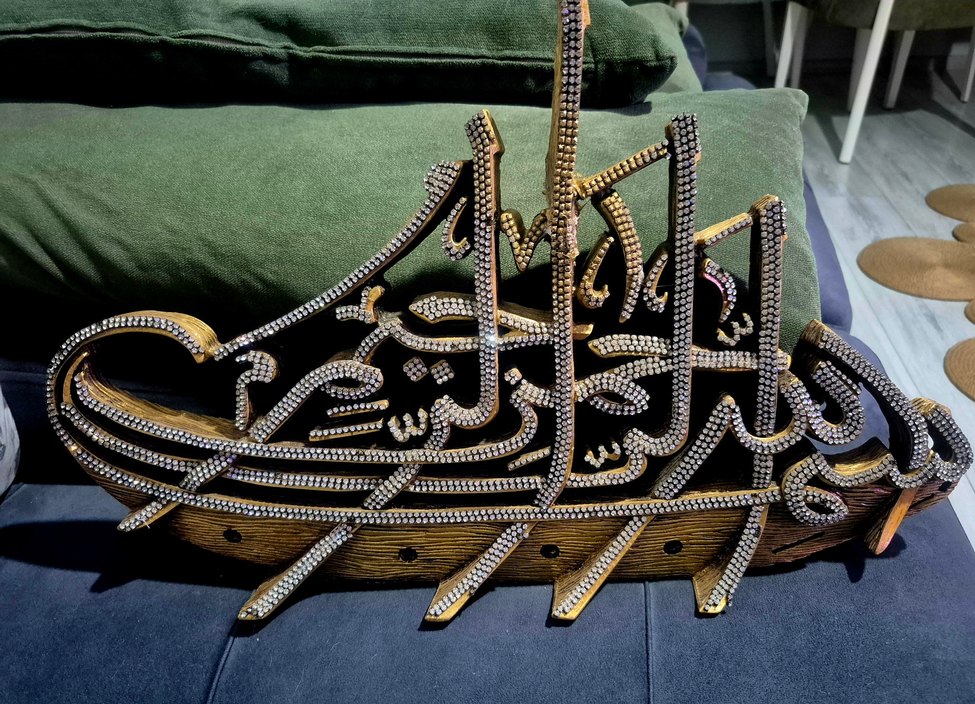 Zincir Detaylı Altın İşlemeli gold obje.. - Görsel 5