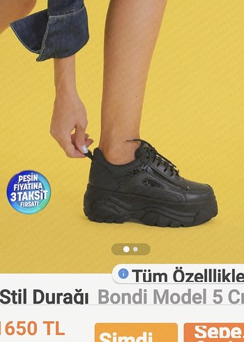 Diğer Siyah Platform Tabanlı Kadın Spor Ayakkabı