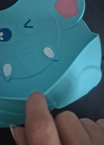 Fil Desenli Mavi Bebek Önlüğü cepli - Görsel 2