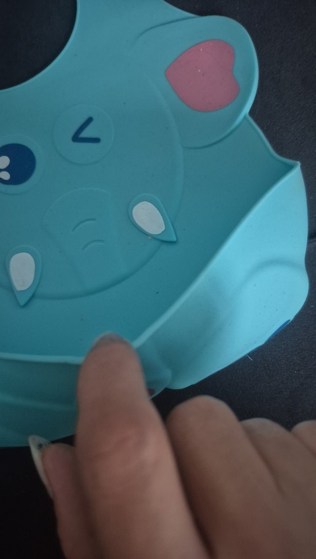 Fil Desenli Mavi Bebek Önlüğü cepli - Görsel 2