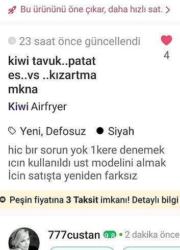 Beden Renk Tavuk..patates kızartma
