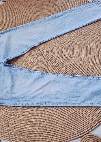 33 Beden Gri Mavi Regular Fit Denim erkek Jean