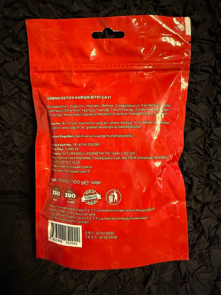 Gronn Vegan Detox Bitki Çayı 20'li - Görsel 3