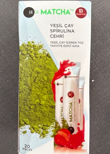 Matcha Yeşil Çay Spirulina Tozu 20'li
