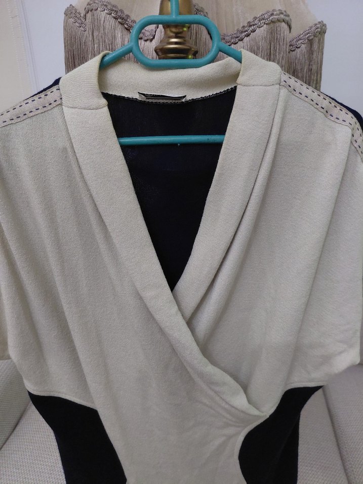 Vakko kruvaze yaka Kadın Elbise - Görsel 3