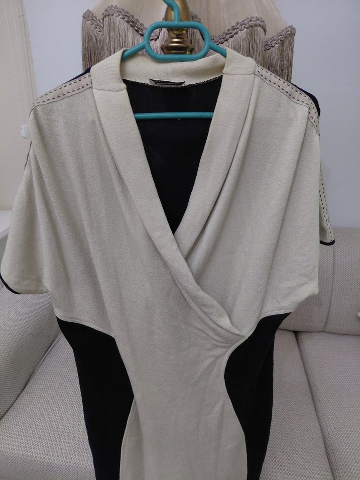 Vakko kruvaze yaka Kadın Elbise - Görsel 2