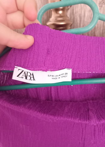 m Beden mor Renk Zara Örme Pantolon