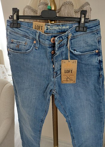 Loft LOFT Düğmeli Mavi Rahat Kesim Erkek Kot Pantolon