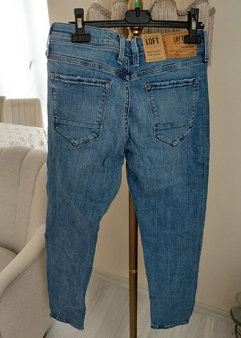 29 Beden mavi Renk LOFT Düğmeli Mavi Rahat Kesim Erkek Kot Pantolon