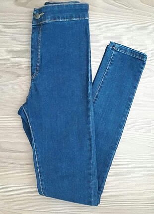 Addax lacivert yüksek bel skinny jean pantolon 