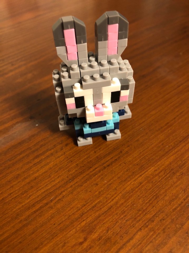 Judy Bricks - Pembe Lego Tavşan Figür - Görsel 4