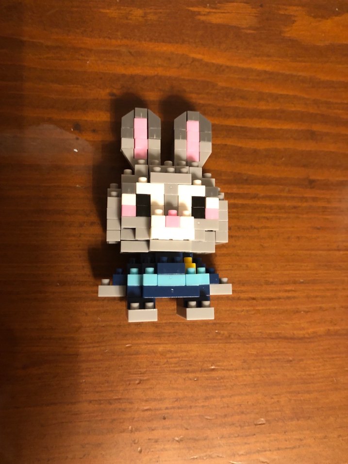 Judy Bricks - Pembe Lego Tavşan Figür - Görsel 5