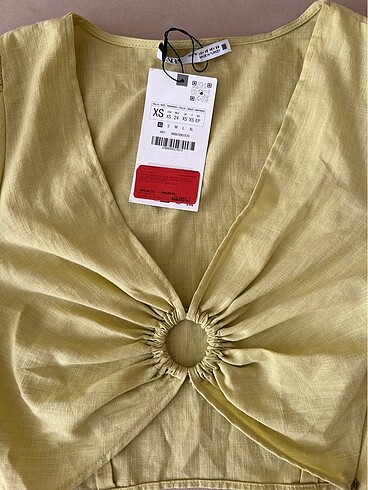 xs Beden yeşil Renk Zara bluz