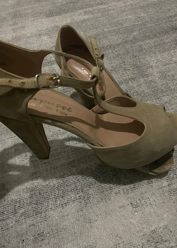 Süet Topuklu Ayakkabı - Görsel 4