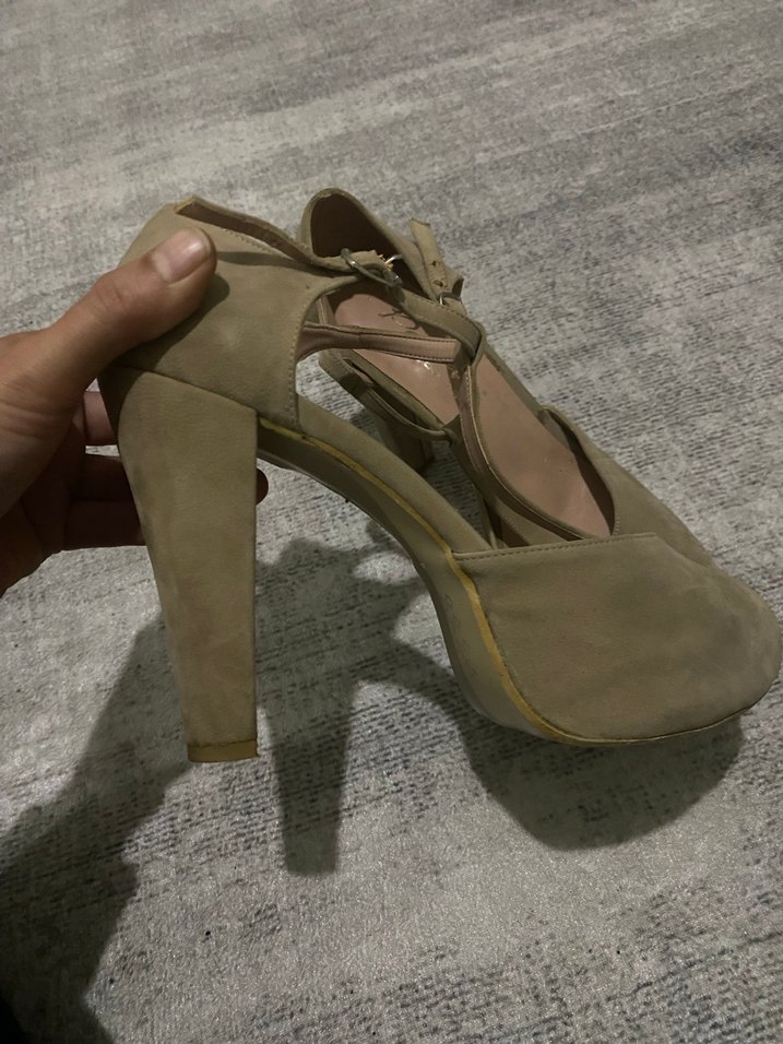 Süet Topuklu Ayakkabı - Görsel 5