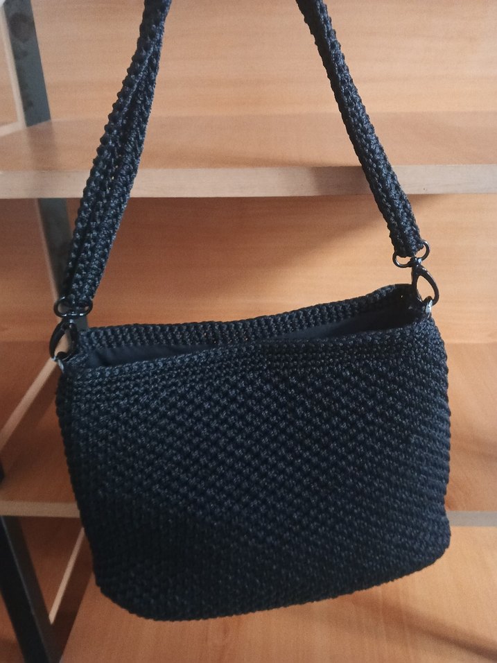 Siyah Örgü Kadın Çanta - Görsel 4