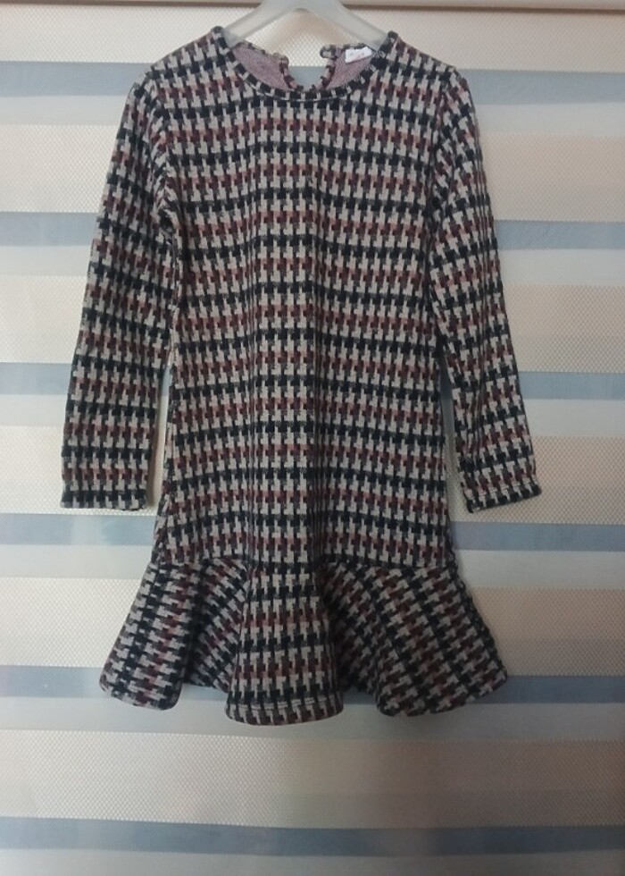 7_8 yaş kışlık kız çocuk elbisesi - Görsel 2