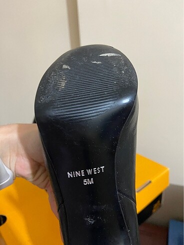 35,5 Beden siyah Renk Nine west deri ince topuk bot