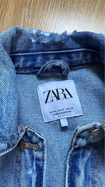 xs Beden Zara crop denim ceket