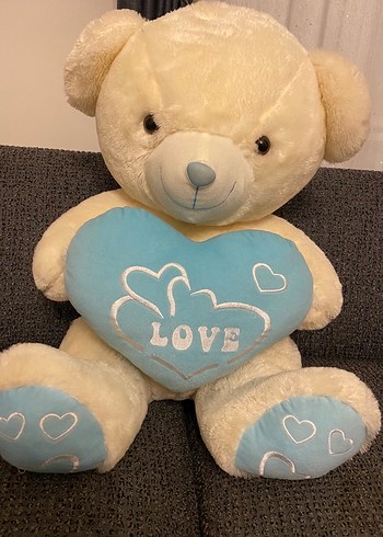 Loewe Mavi Kalpli Peluş Ayıcık