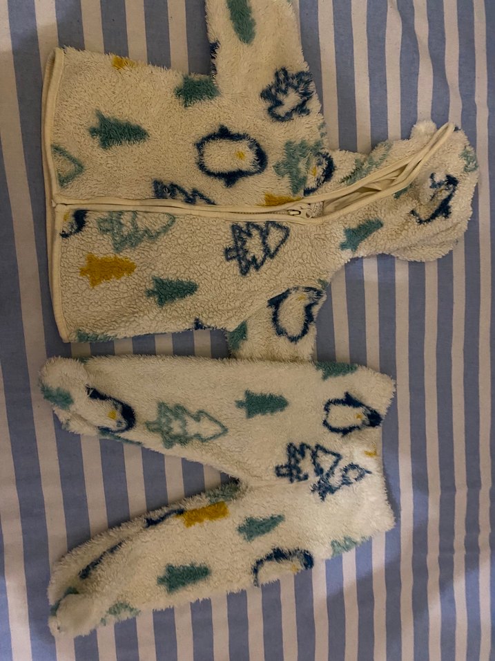 Kapüşonlu Bebek Baskılı Polar  Alt Üst - Görsel 3