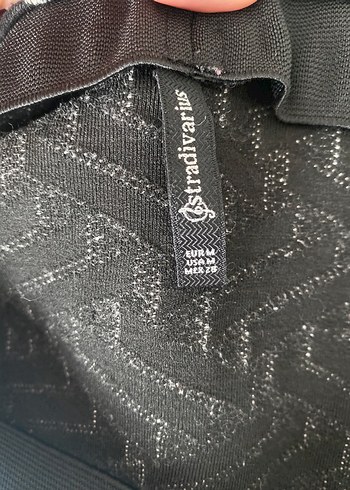 Desenli Siyah Piliseli Midi Etek - Görsel 8