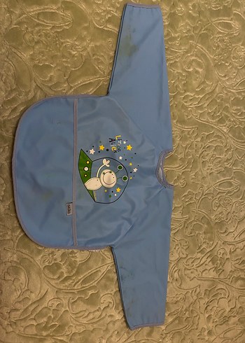 Mavi Baskılı Bebek Önlüğü - Görsel 7