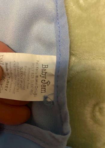 Mavi Baskılı Bebek Önlüğü - Görsel 9