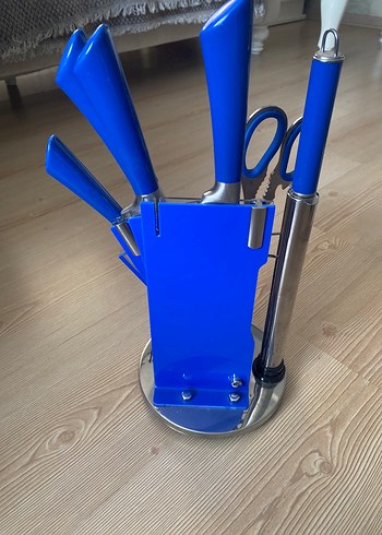 Mavi Saplı Bıçak ve Mutfak Seti - Görsel 8