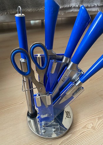 Mavi Saplı Bıçak ve Mutfak Seti - Görsel 3