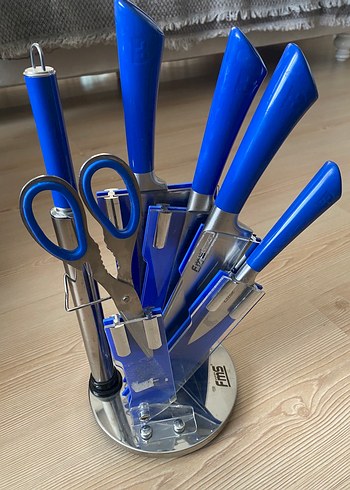 Mavi Saplı Bıçak ve Mutfak Seti - Görsel 2