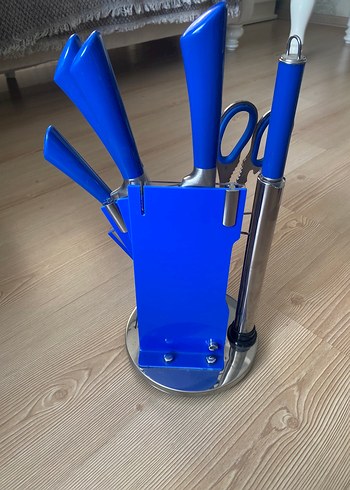 Mavi Saplı Bıçak ve Mutfak Seti - Görsel 6