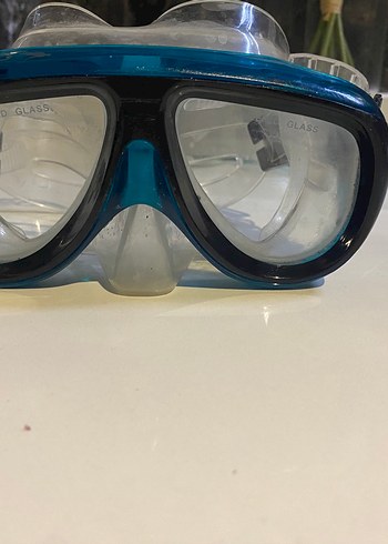 Şeffaf Camlı Mavi Yüzme Maskesi - Görsel 2
