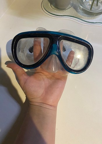Şeffaf Camlı Mavi Yüzme Maskesi - Görsel 7