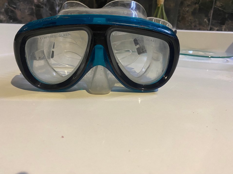 Şeffaf Camlı Mavi Yüzme Maskesi - Görsel 2