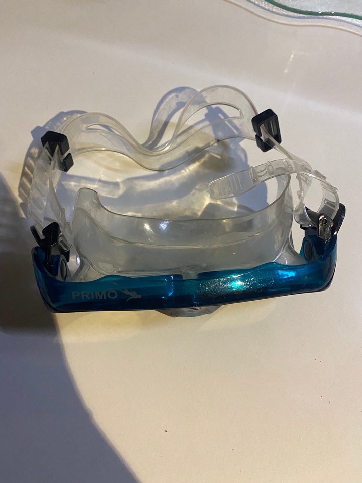 Şeffaf Camlı Mavi Yüzme Maskesi - Görsel 3