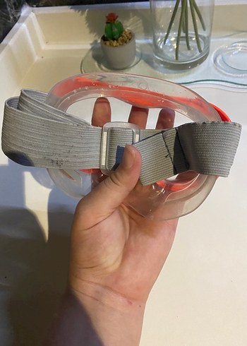 Şeffaf Turuncu Yüzücü Gözlüğü - Görsel 4