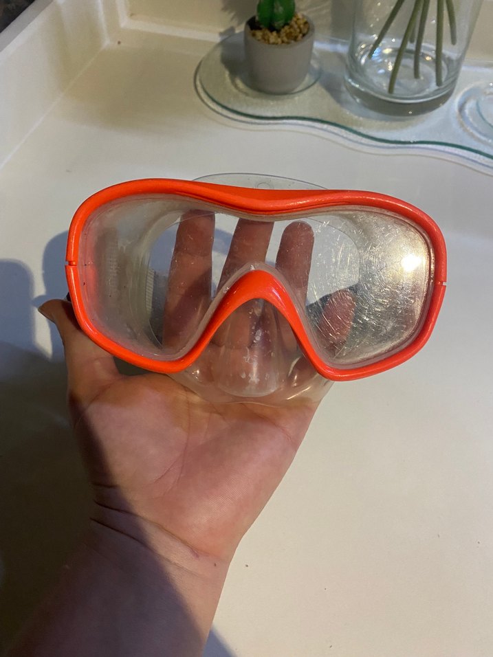Şeffaf Turuncu Yüzücü Gözlüğü - Görsel 2