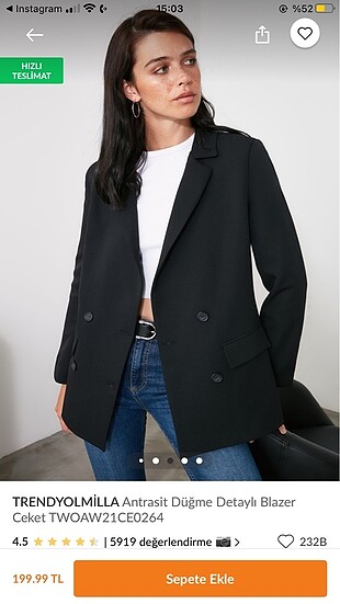 Siyah blazer ceket