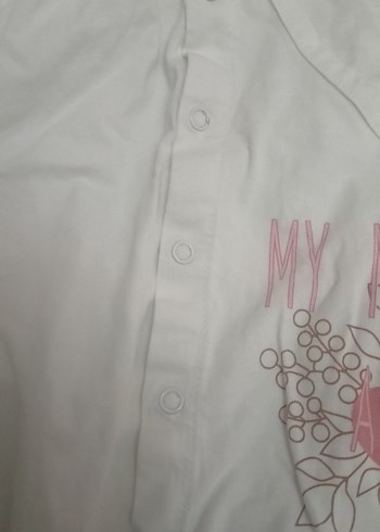 Nakışlı Beyaz Hamile ve Emzirme Gecelik - Görsel 9