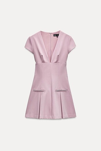Zara PİLİLİ KISA ELBİSE