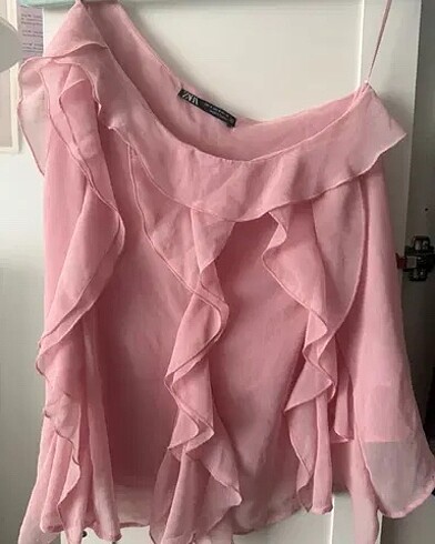 Zara tek omuz asimetrik bluz