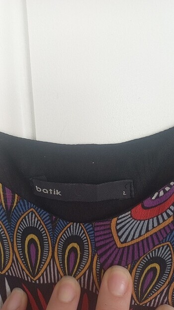 l Beden Batik Uzun Elbise