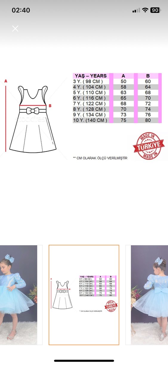 Mavi Kürklü Uzun Kollu Çocuk Elbisesi - Görsel 4