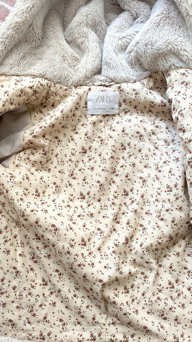 Kız Çocuk Bej Peluş zara Kaban 4 5 yaş - Görsel 3