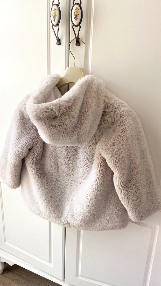 Kız Çocuk Bej Peluş zara Kaban 4 5 yaş - Görsel 2