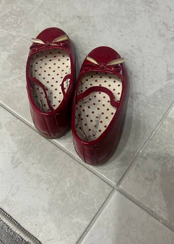 Kız Çocuk Kırmızı Fiyonklu Babet Ayakkabı - Görsel 2