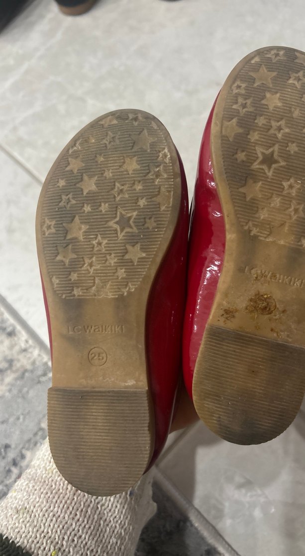 Kız Çocuk Kırmızı Fiyonklu Babet Ayakkabı - Görsel 3