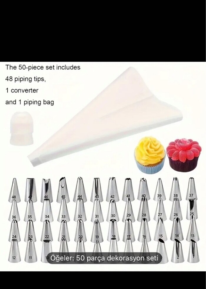 Pasta duy seti 50 parça - Görsel 2